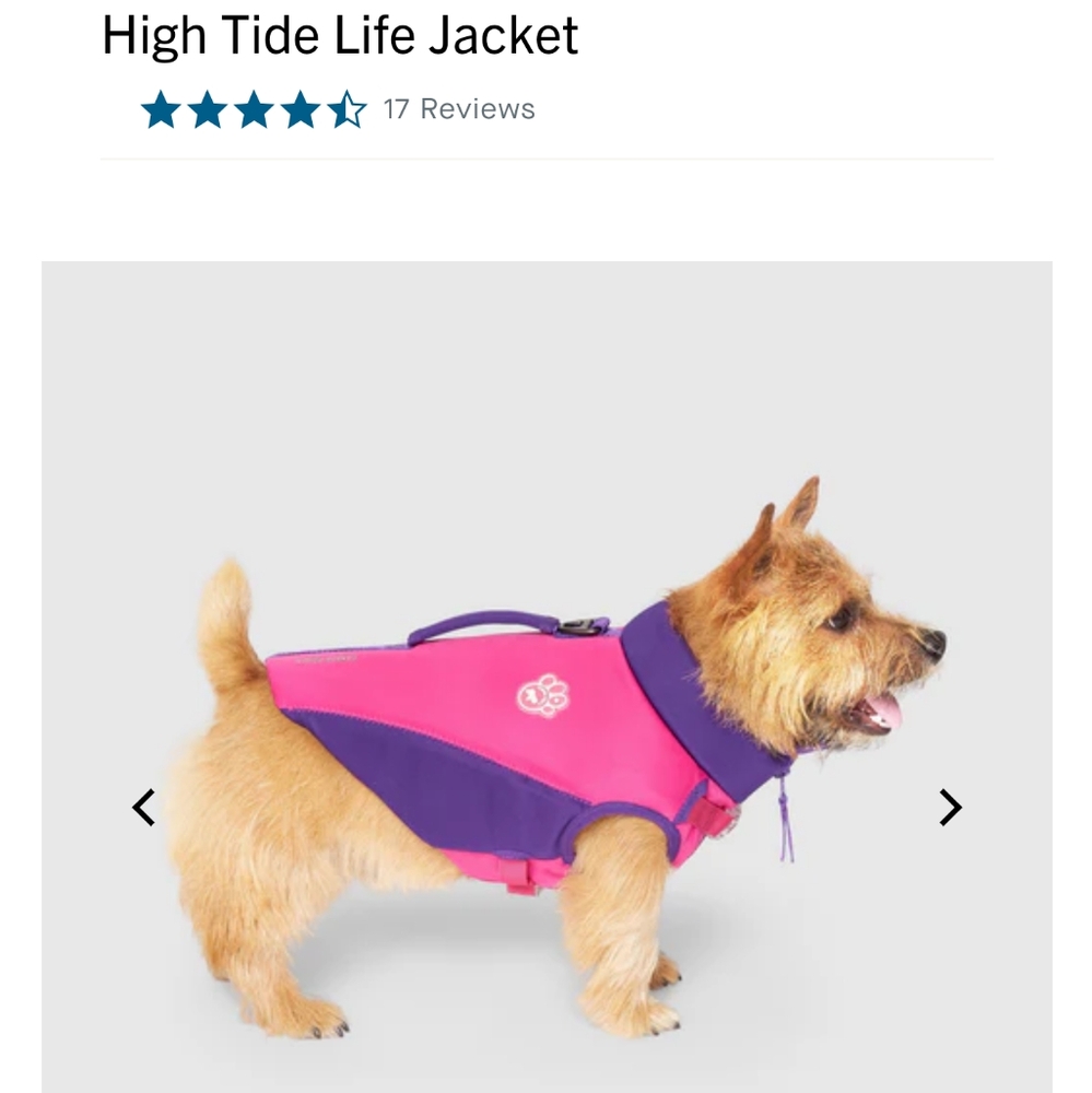 Canada Pooch High Tide Life Jacket Size 14